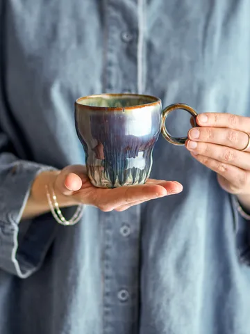 Nigel Tasse 4‑teilig - Blau - Bloomingville