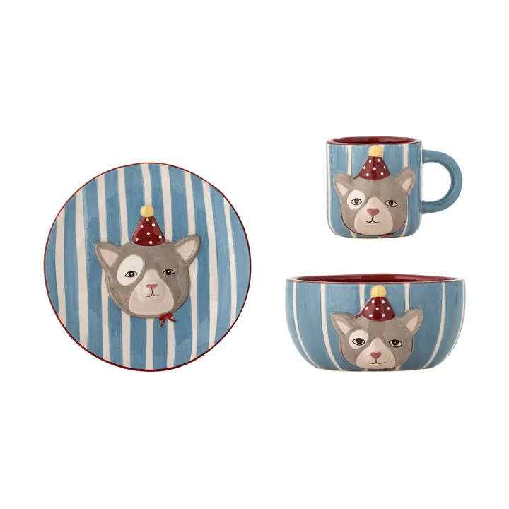 Party-Servierset - Katze, 3-teilig - Bloomingville