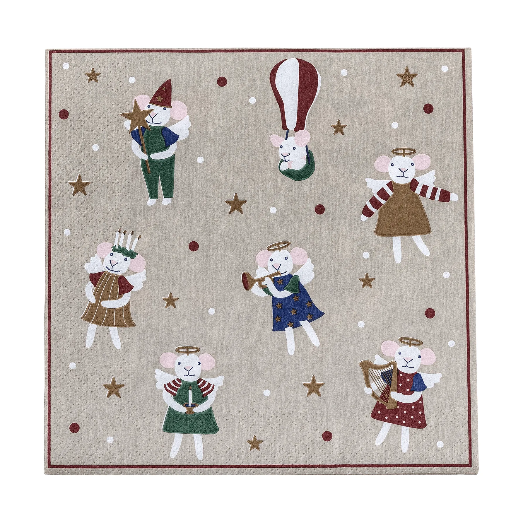 Peo Papierserviette, Multi, 33x33 cm Bloomingville