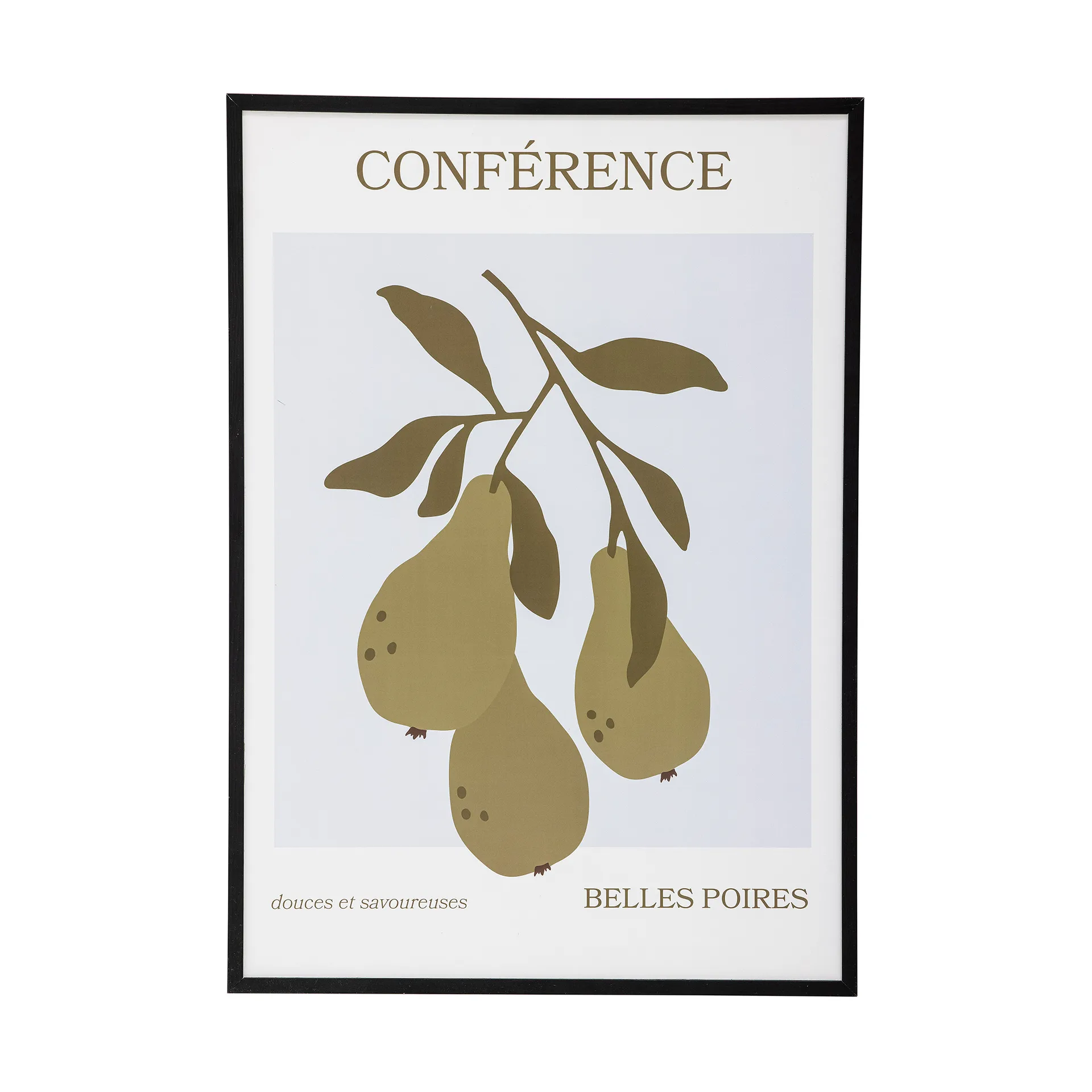 Poire Poster mit Rahmen 52x72 cm, Poire-black pine Bloomingville