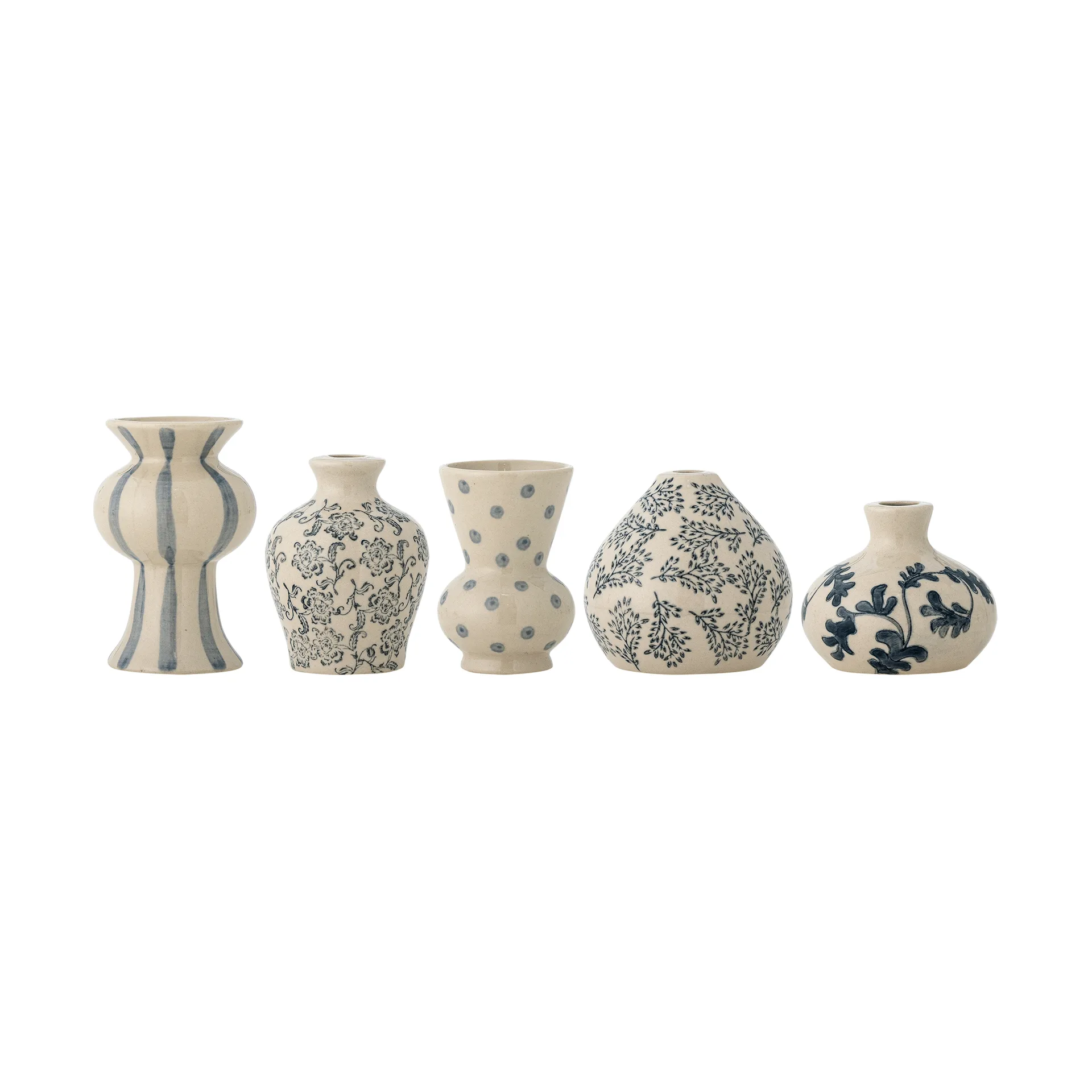 Quinto Vase, Blaues Steinzeug, 5-teilig Bloomingville