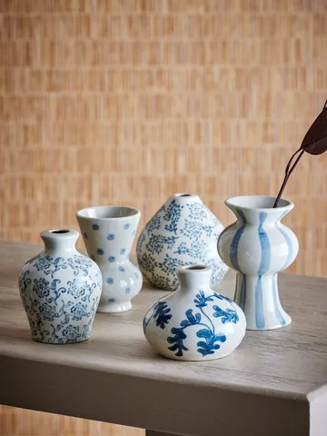 Quinto Vase - Blaues Steinzeug, 5-teilig - Bloomingville