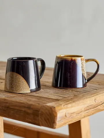 Rye Becher - Brown, 2-teilig - Bloomingville