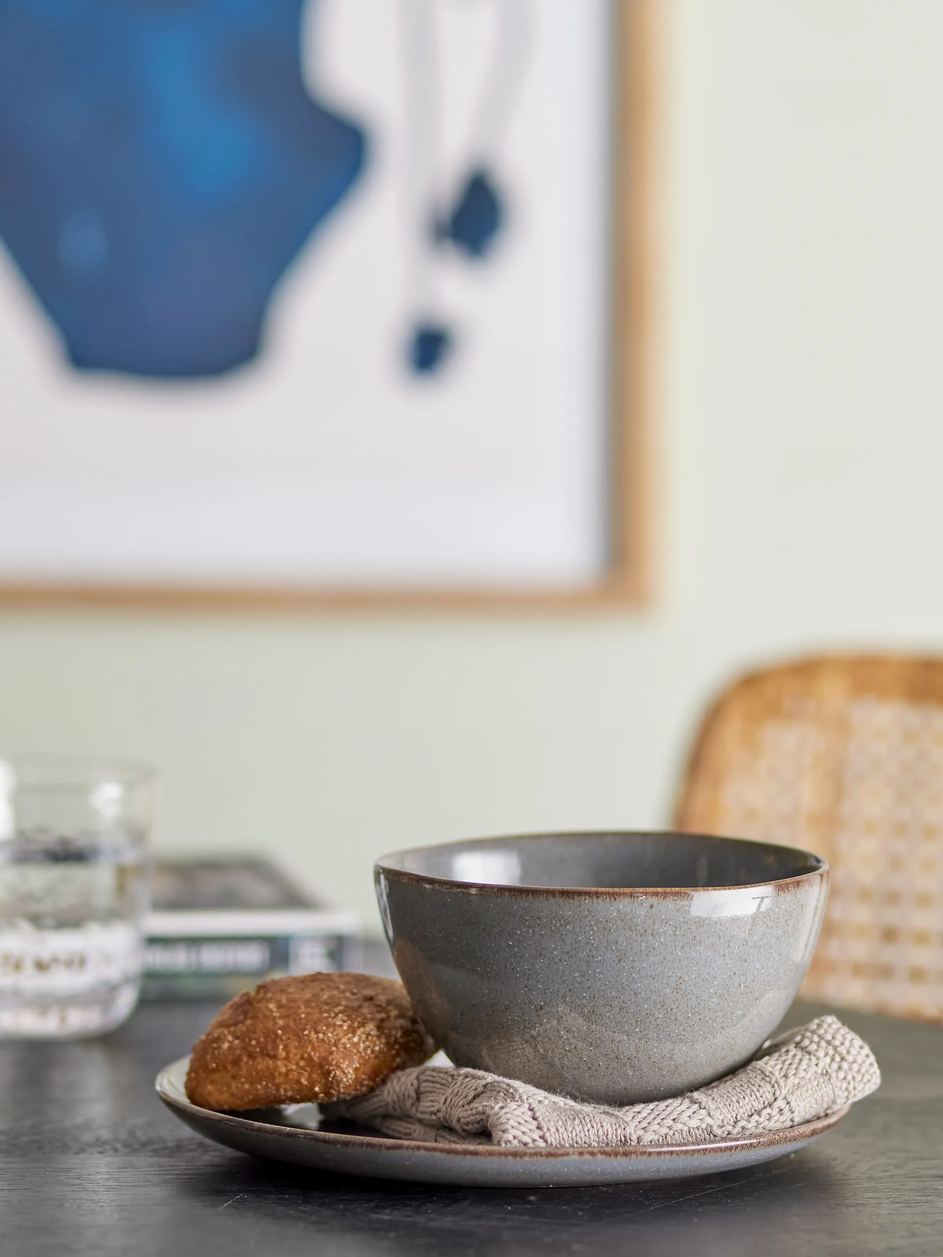 Sandrine Frühstücksset 12 Teile, Grau Bloomingville