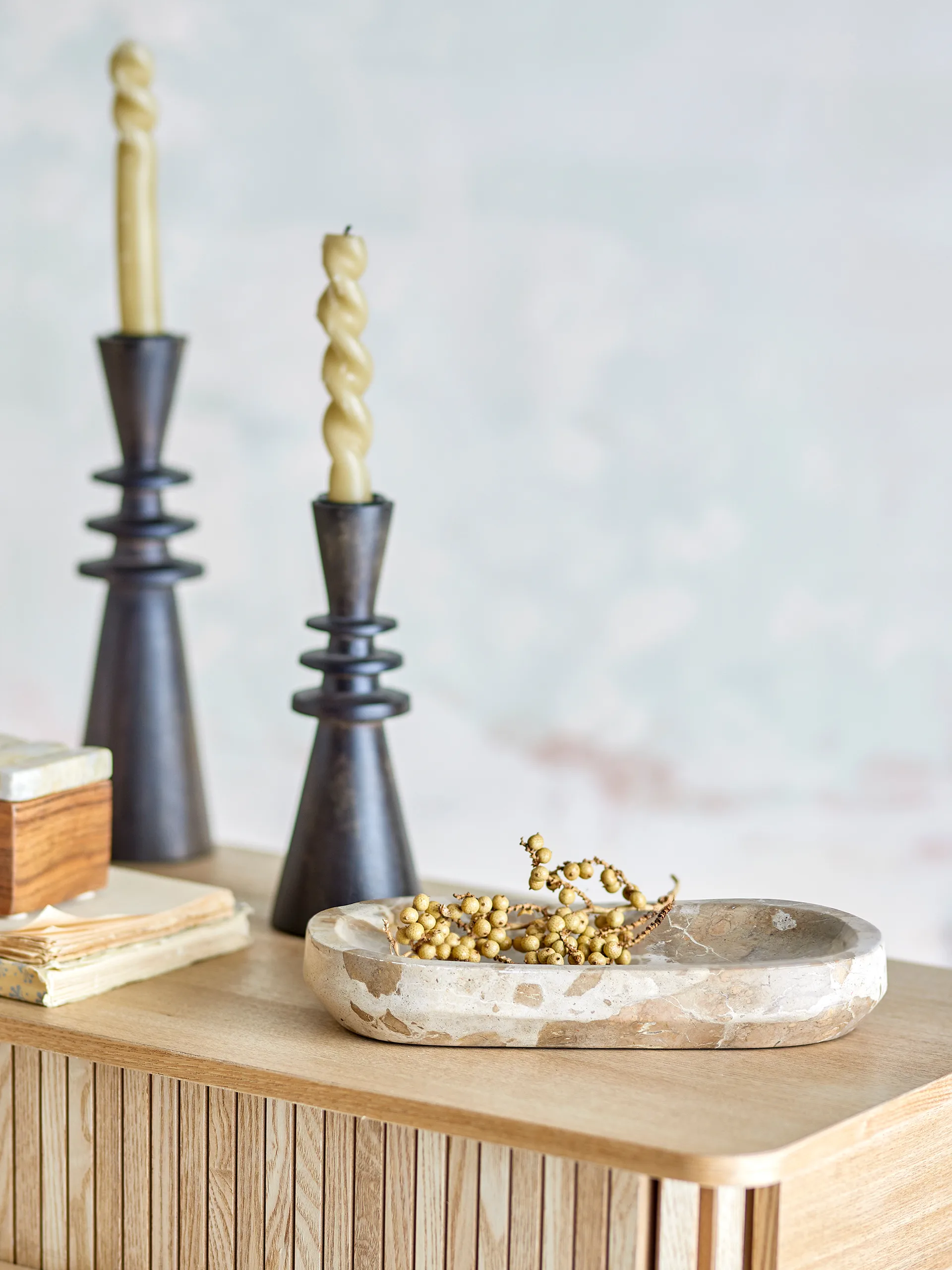 Shao Tablett Marmor 24,5x12,5 cm, Natur Bloomingville