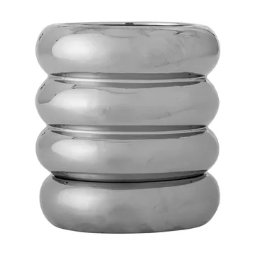Shine Topf mit Untersetzer - Silber, 16x18 cm - Bloomingville
