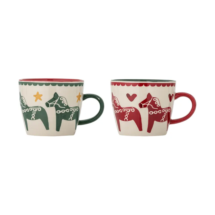 Siffer mugg - Multi, 2-teilig, 30 cl - Bloomingville