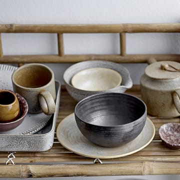 Thea Servierteller Steingut 25 x 25cm - Grau - Bloomingville