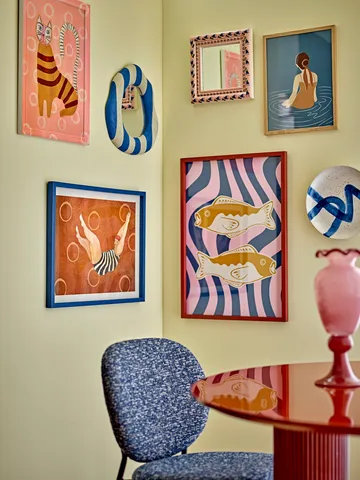 Travis Wandspiegel 39,5x38,5 cm - Blau - Bloomingville