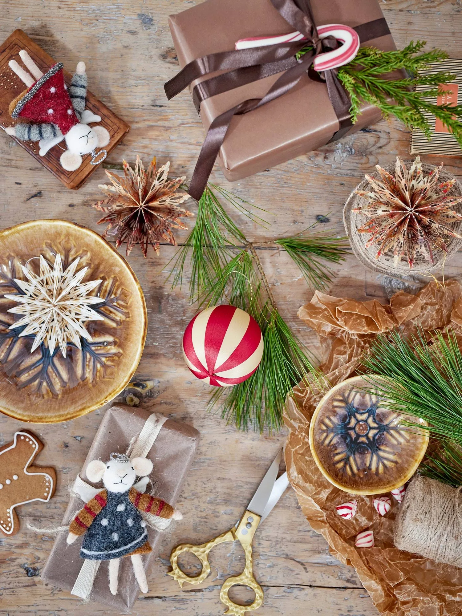 Wynn Weihnachtskugel, Rot, 3er-Pack, Ø8 cm Bloomingville