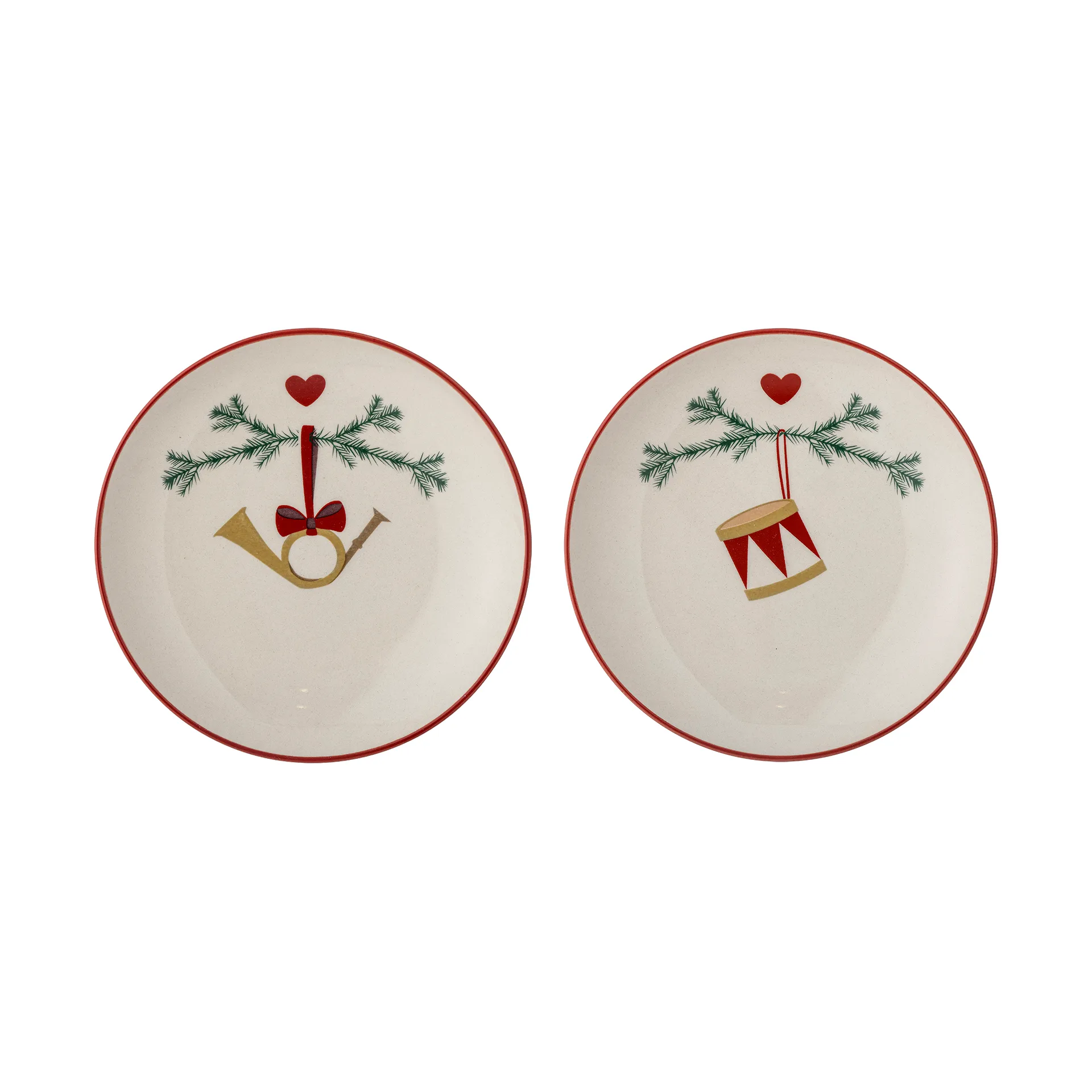 Yule Teller Ø16 cm 2er-Pack, Weiß Bloomingville
