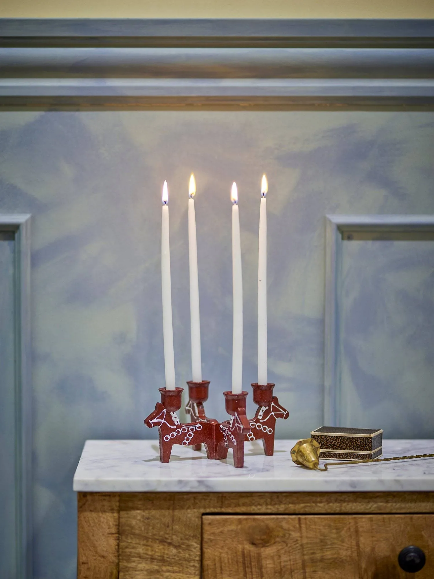 Zahlen-Adventsleuchter, Rot, 23 cm Bloomingville