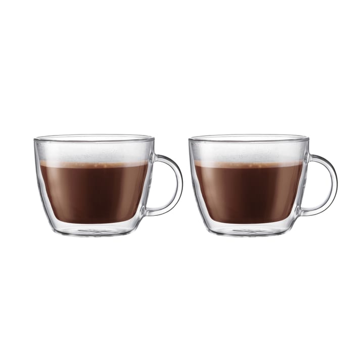 Bistro doppelwandiger Lattebecher mit Henkel 45cl - 2er Pack - Bodum