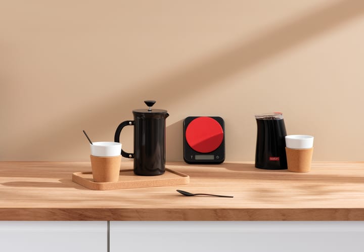 Bistro Küchenwaage 13 x 15,7 cm, Schwarz-Rot Bodum