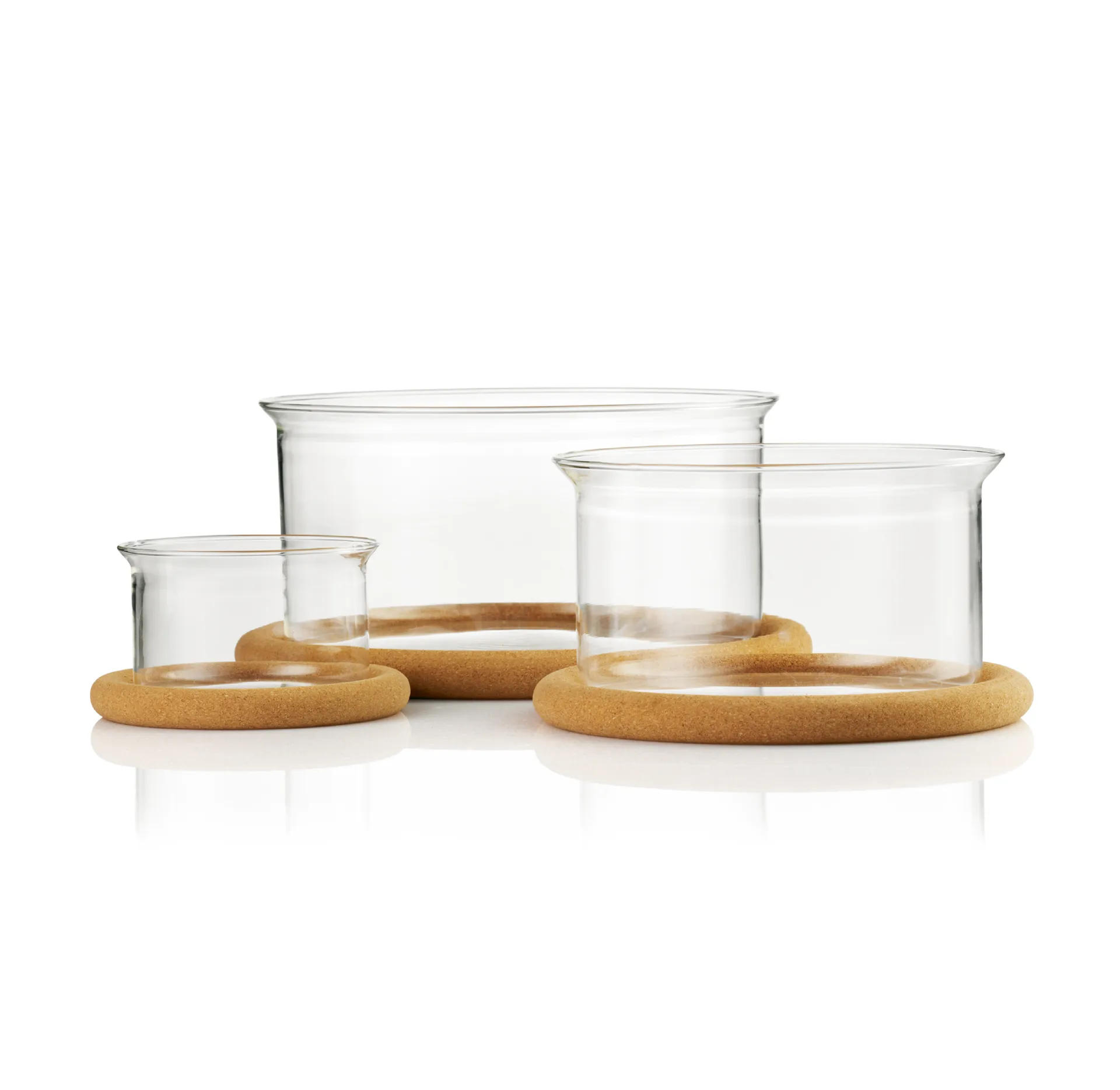 Hot Pot Schalenset mit Korkdeckel 3er Pack, Glas Bodum