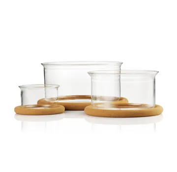 Hot Pot Schalenset mit Korkdeckel 3er Pack - Glas - Bodum
