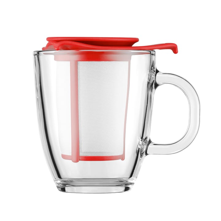 Yo-Yo Tasse mit Teesieb, Rot Bodum