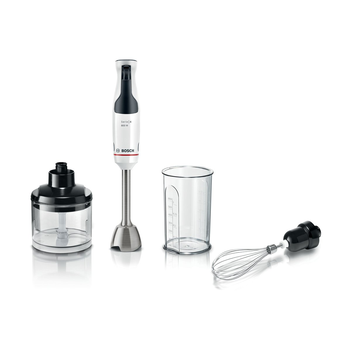 Bosch Bosch Serie 4 ErgoMaster MSM4W421 Stabmixer Set Weiß-Anthrazit