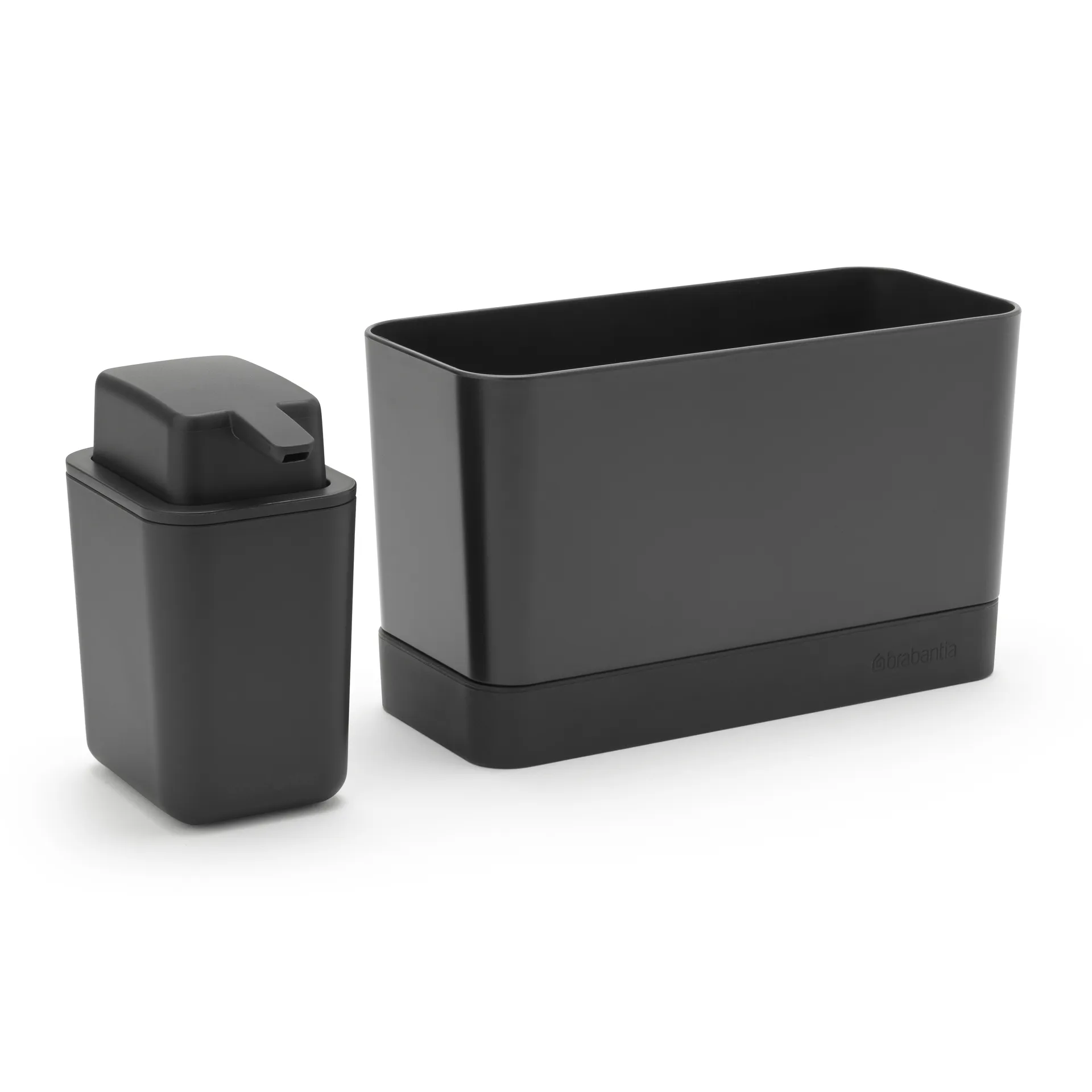 Brabantia Spülbecken Organizer mit Seifenspender, Dunkelgrau Brabantia