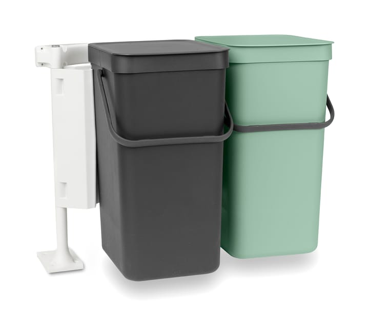 Einbausystem Sort & Go 2x16L, Dunkelgrau & jade grün Brabantia