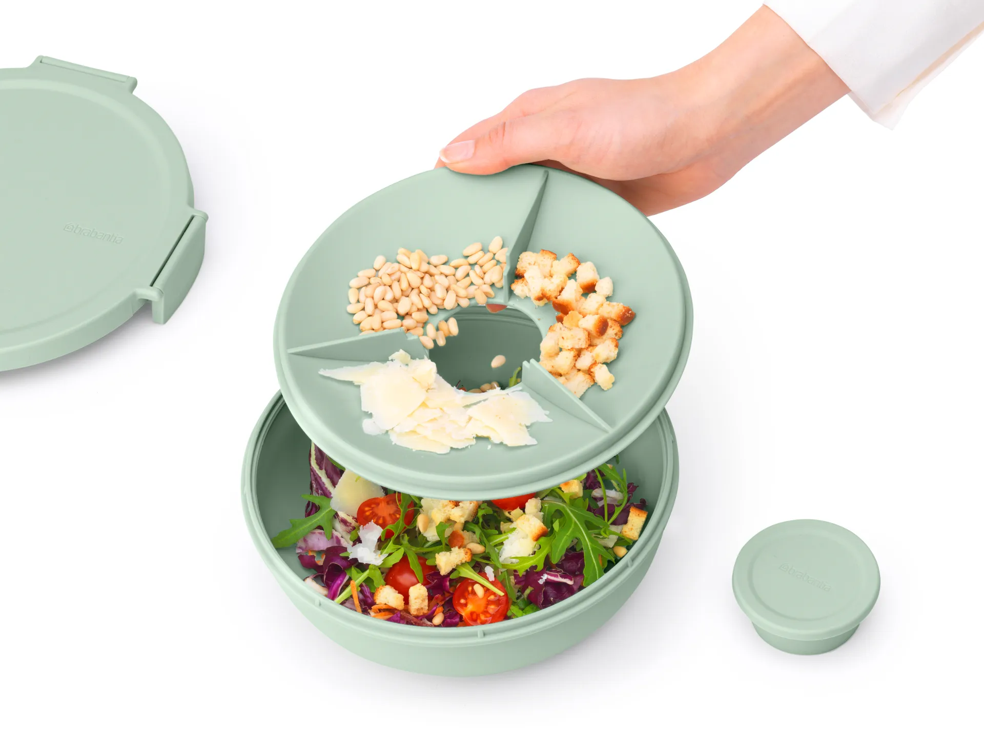 Make & Take Salatschale, 1,3 L, Jade Green Brabantia