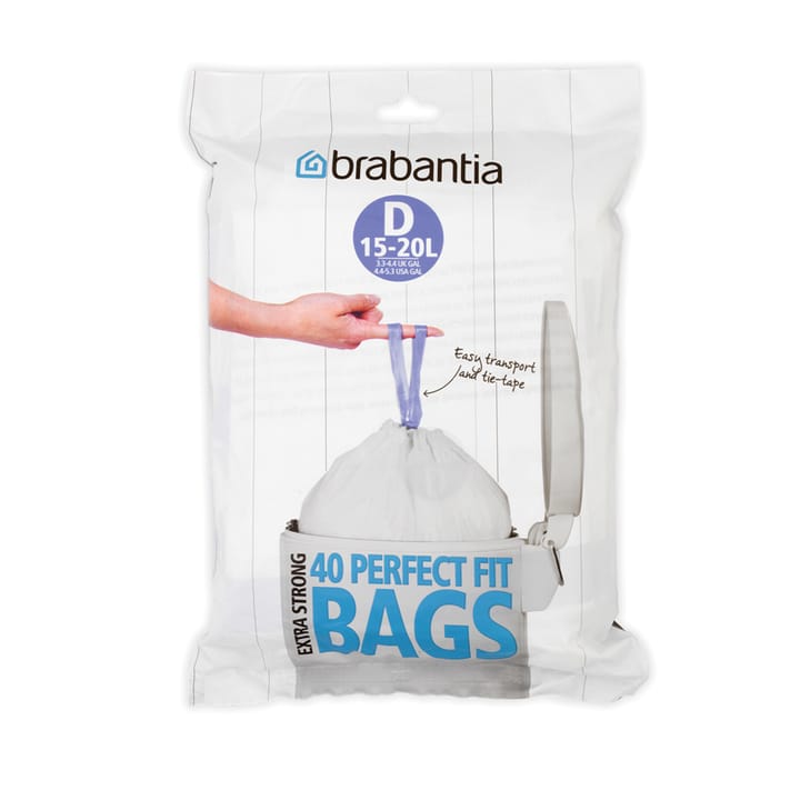 PerfectFit Müllbeutel D (40 Beutel pro Packung), 15-20 L Brabantia