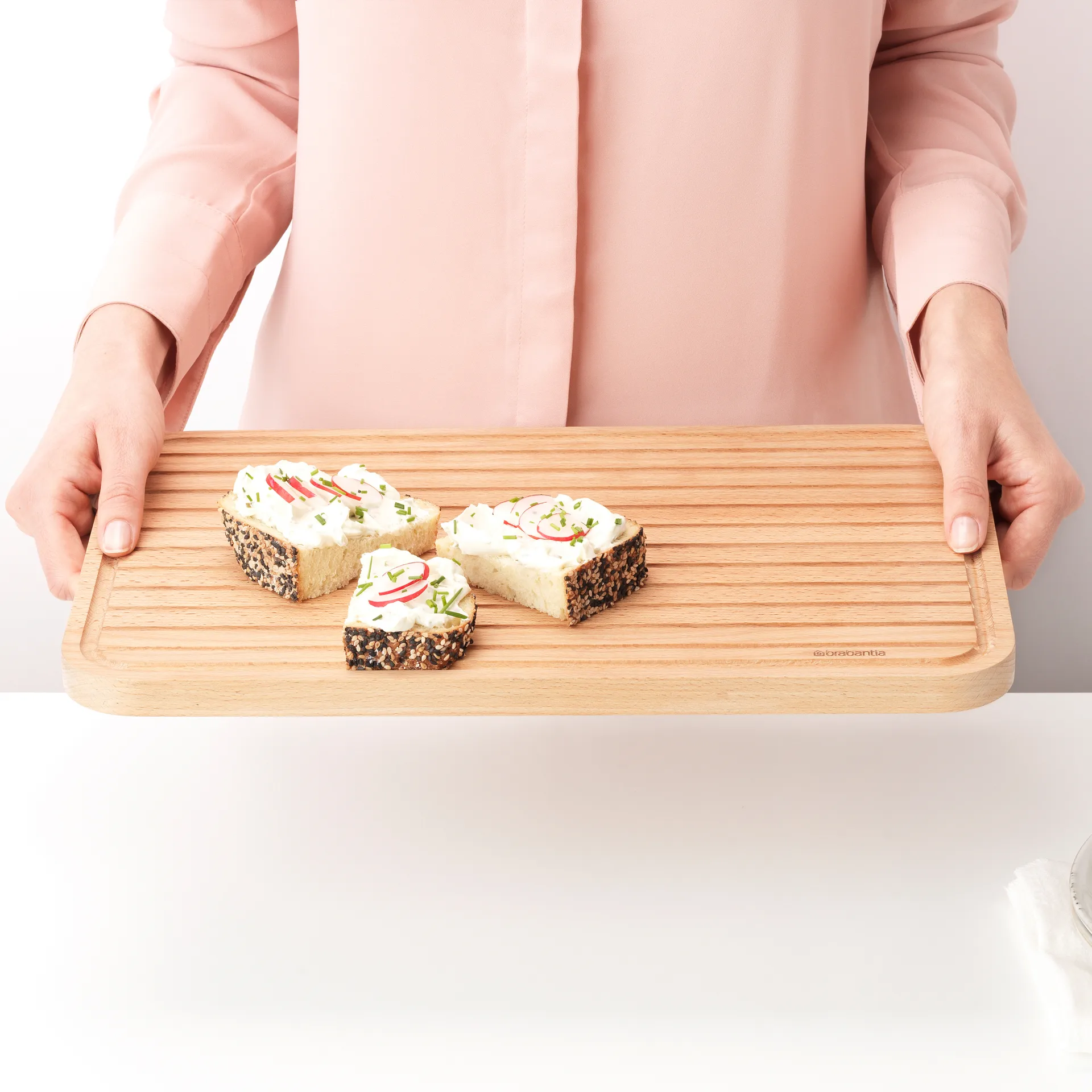 Profile Schneidebrett für Brot, Buchenholz Brabantia