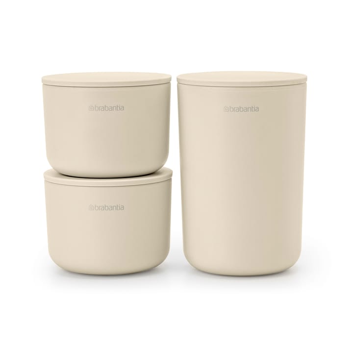 ReNew Verwahrungsdosen 3er Pack, Soft Beige Brabantia