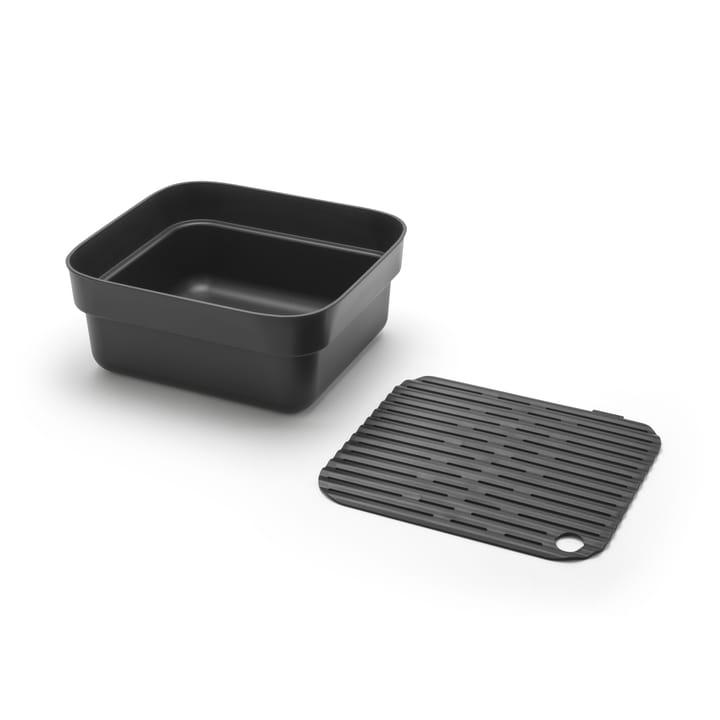 Sinkside Abtropfgestell mit Trockenablage 34 x 37cm, Dunkelgrau Brabantia