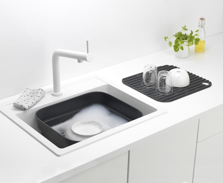 Sinkside Abtropfgestell mit Trockenablage 34 x 37cm, Dunkelgrau Brabantia