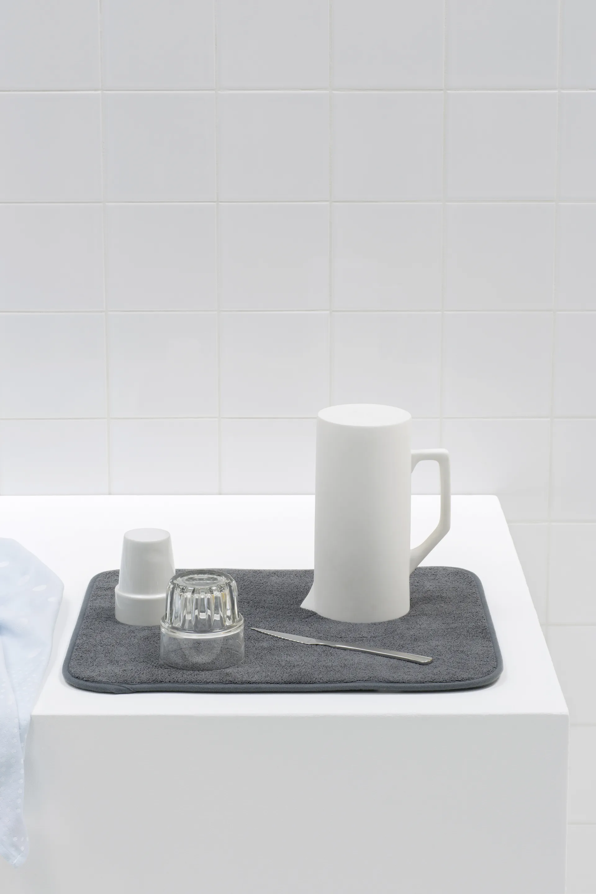 Sinkside Geschirrunterlage Mikrofaser 47 x 40cm, Dunkelgrau Brabantia