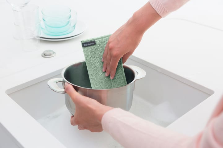 Sinkside Spülschwamm Mikrofaser 3er Pack, Jade green Brabantia