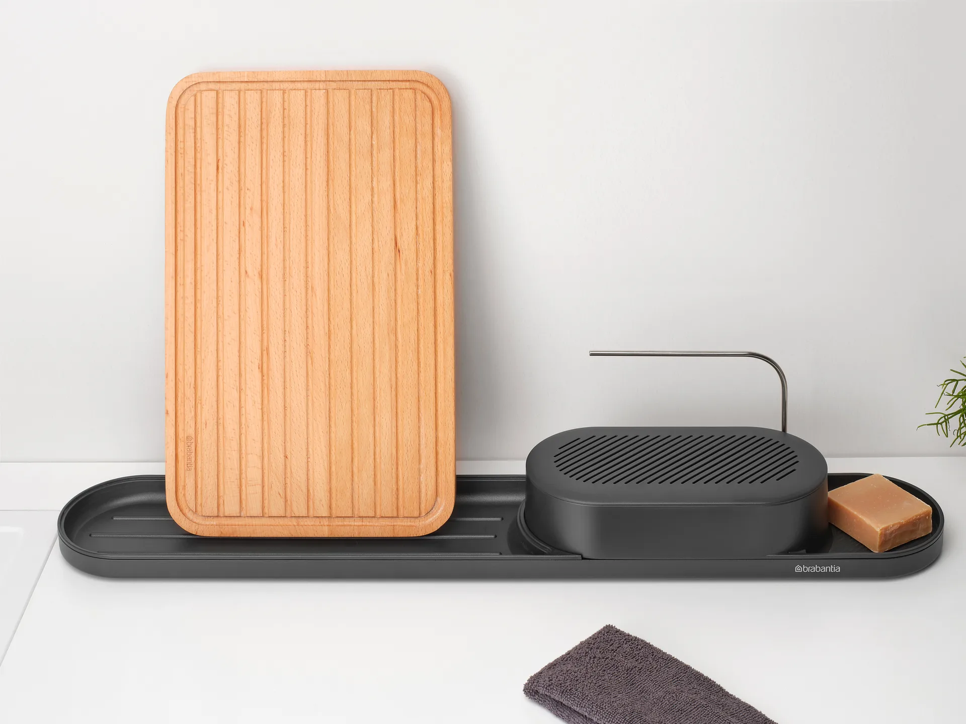 SinkStyle Spülbecken-Organizer Set 2 Teile, Mineral Infinite Grey Brabantia