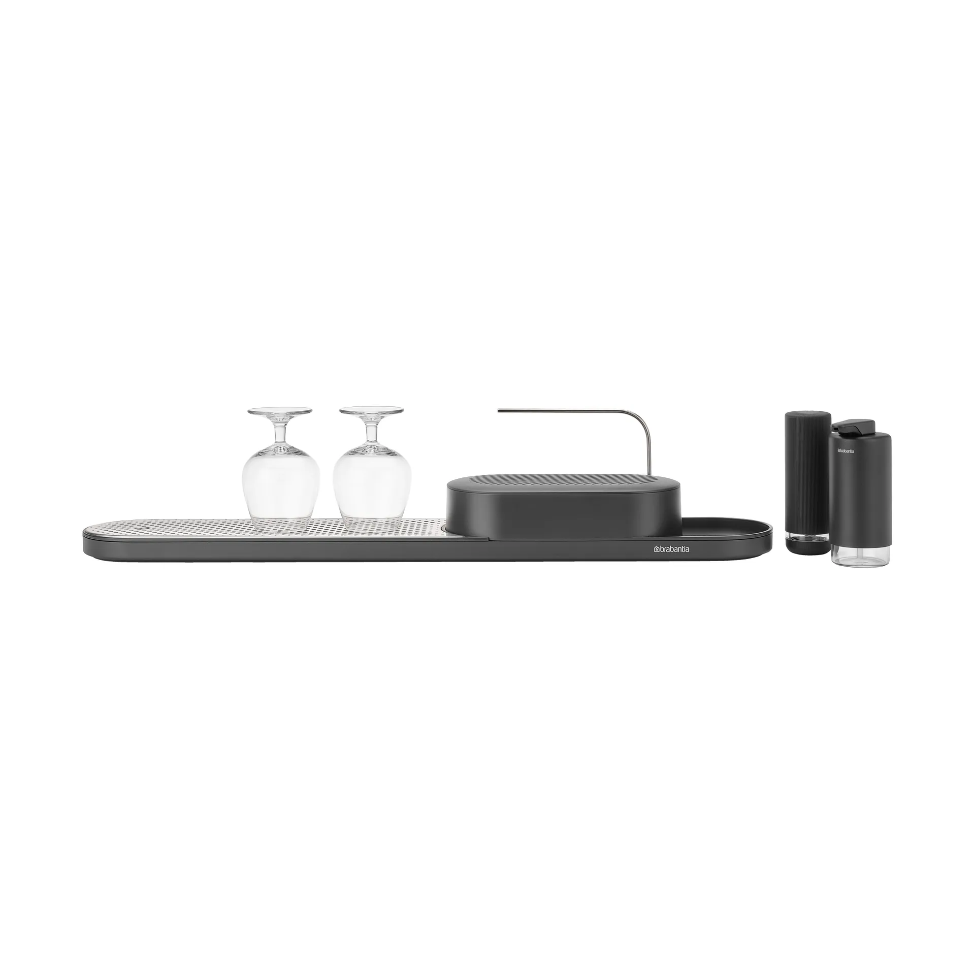 SinkStyle Spülbecken-Organizer Set 4 Teile, Mineral Infinite Grey Brabantia