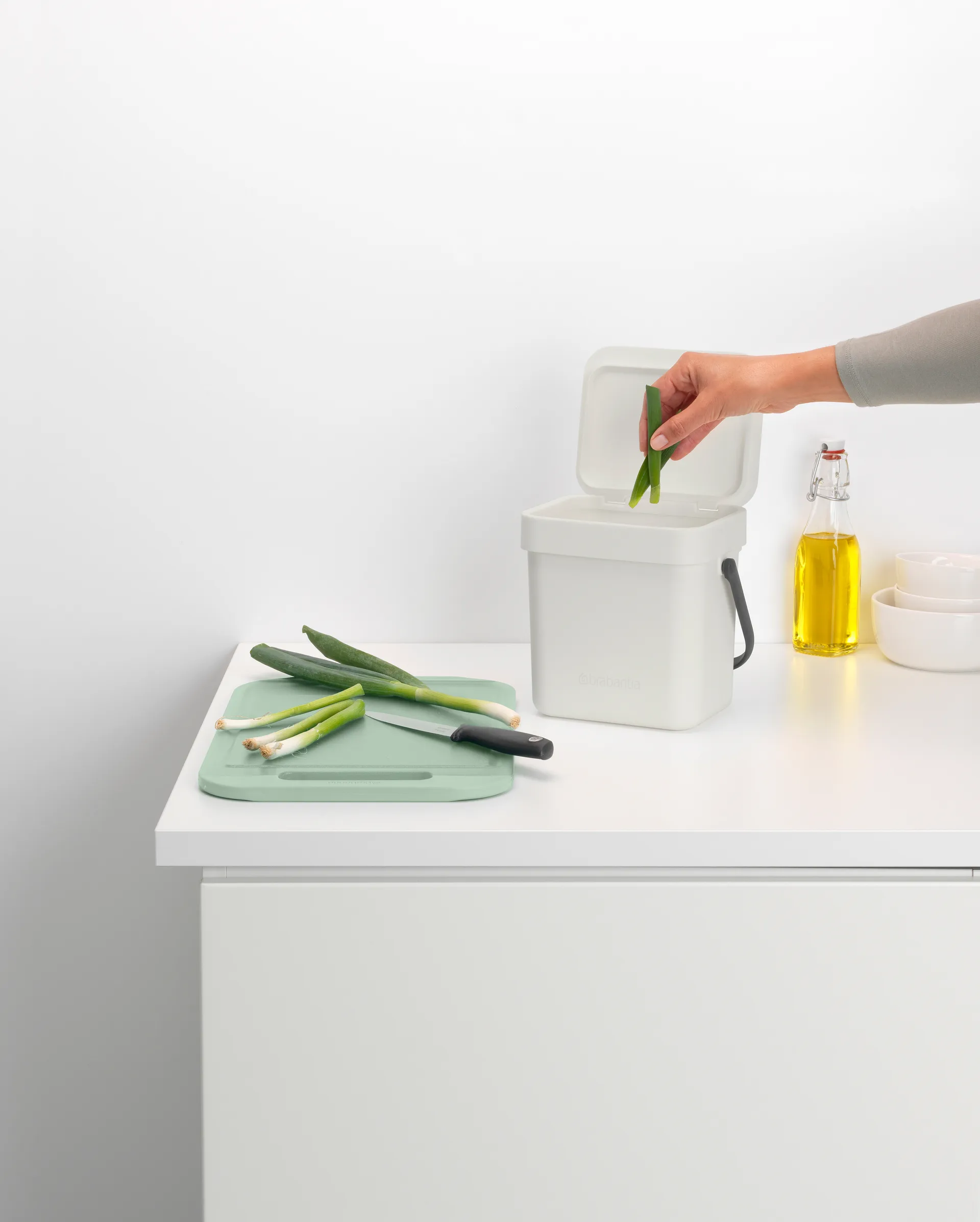 Sort & Go Abfalleimer 3 L, Hellgrau Brabantia