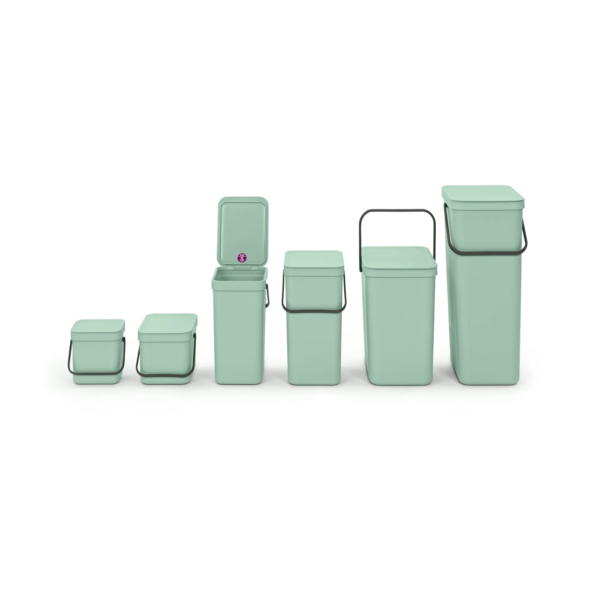 Sort & Go Abfalleimer 3 L, Jade green Brabantia