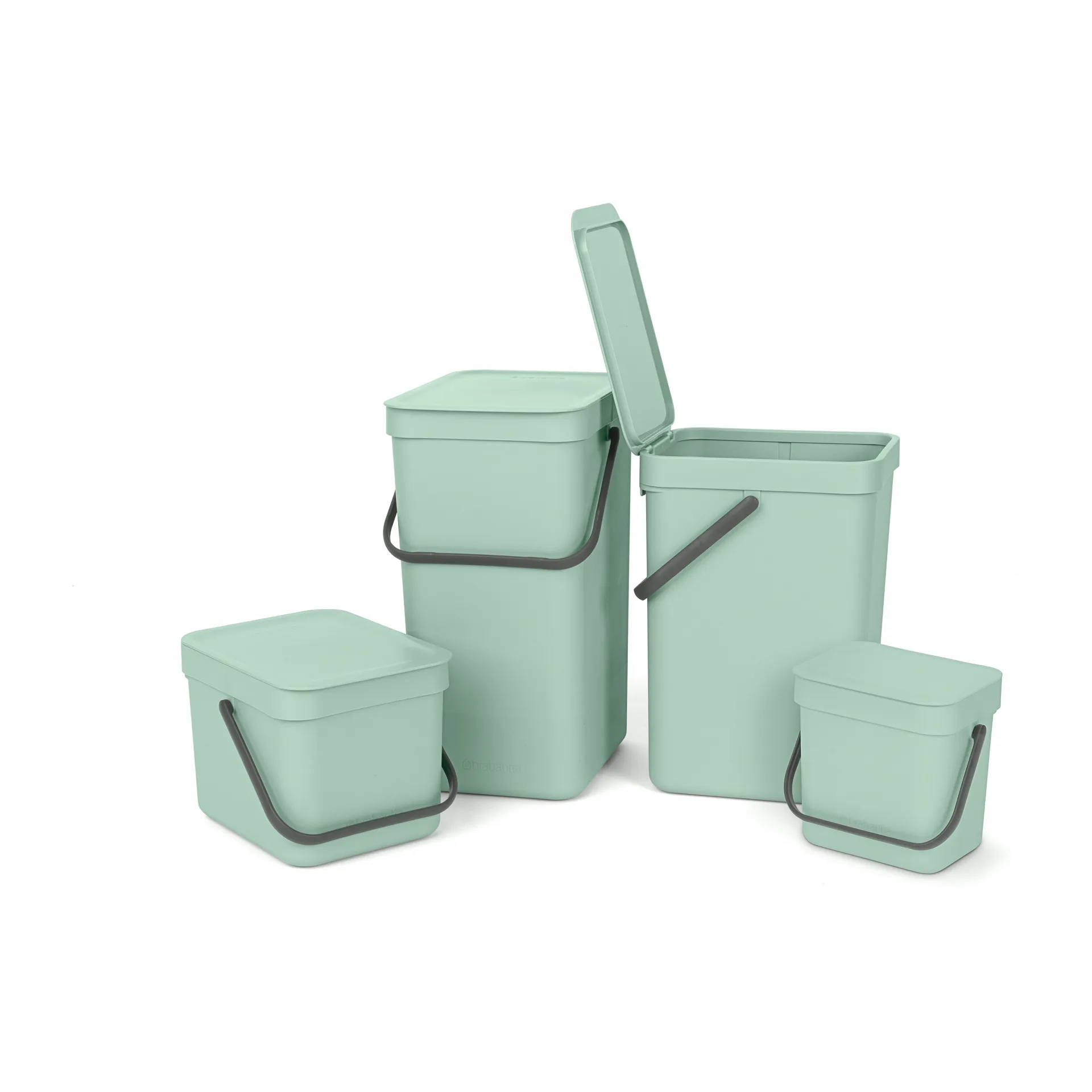 Sort & Go Abfalleimer 3 L, Jade green Brabantia