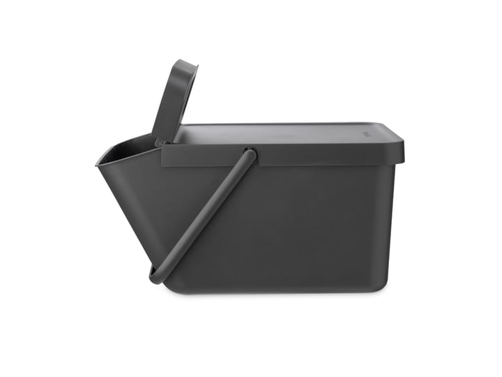 Sort & Go Stapelbarer Abfalleimer 20 l, Grau Brabantia