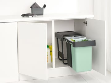 Sort&Go Einbaueimer, 2x15 L - Dunkelgrau - Brabantia