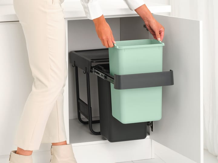 Sort&Go Einbaueimer, 2x15 L, Dunkelgrau Brabantia