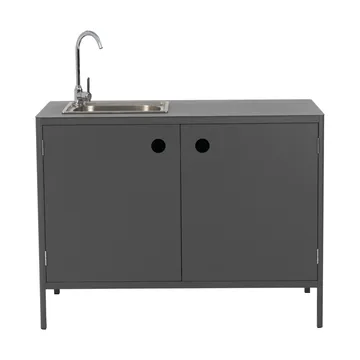Kelia Outdoor-Küchen-Unterschrank mit Spüle - Anthrazit, 121x90x64 cm - Brafab