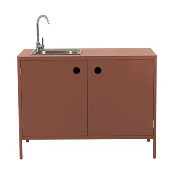 Kelia Outdoor-Küchen-Unterschrank mit Spüle - Zin red, 121x90x64 - Brafab