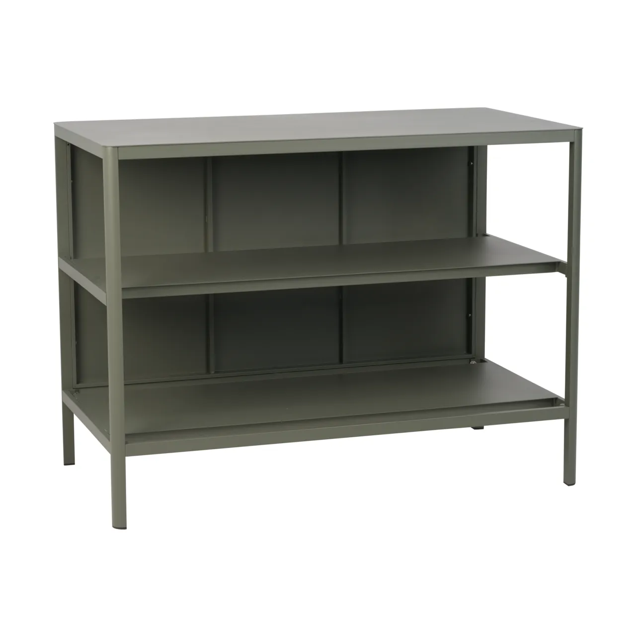 Kelia Outdoorküche Bank mit Regalen, Nordic green, 121x91x64 cm Brafab