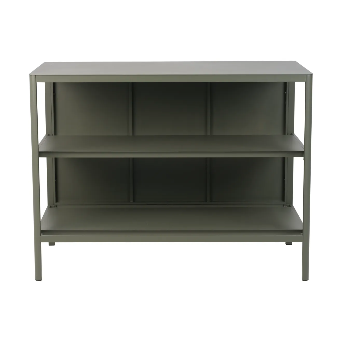 Kelia Outdoorküche Bank mit Regalen, Nordic green, 121x91x64 cm Brafab