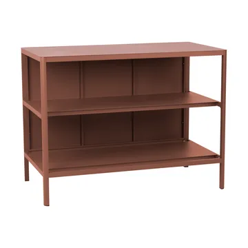 Kelia Outdoorküche Bank mit Regalen - Zin red, 121x91x64 cm - Brafab