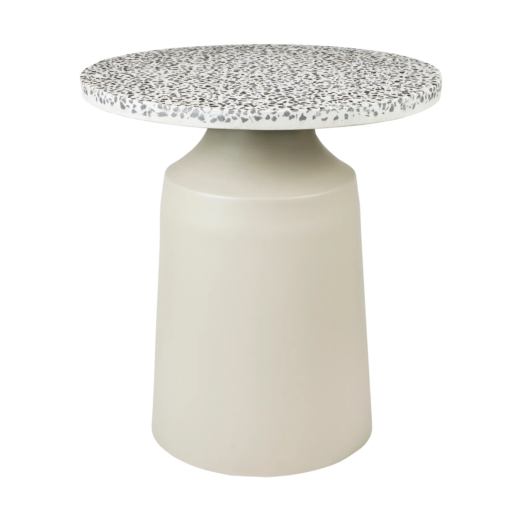 Agari Beistelltisch Ø45x45 cm, Rainy day grey-black Broste Copenhagen