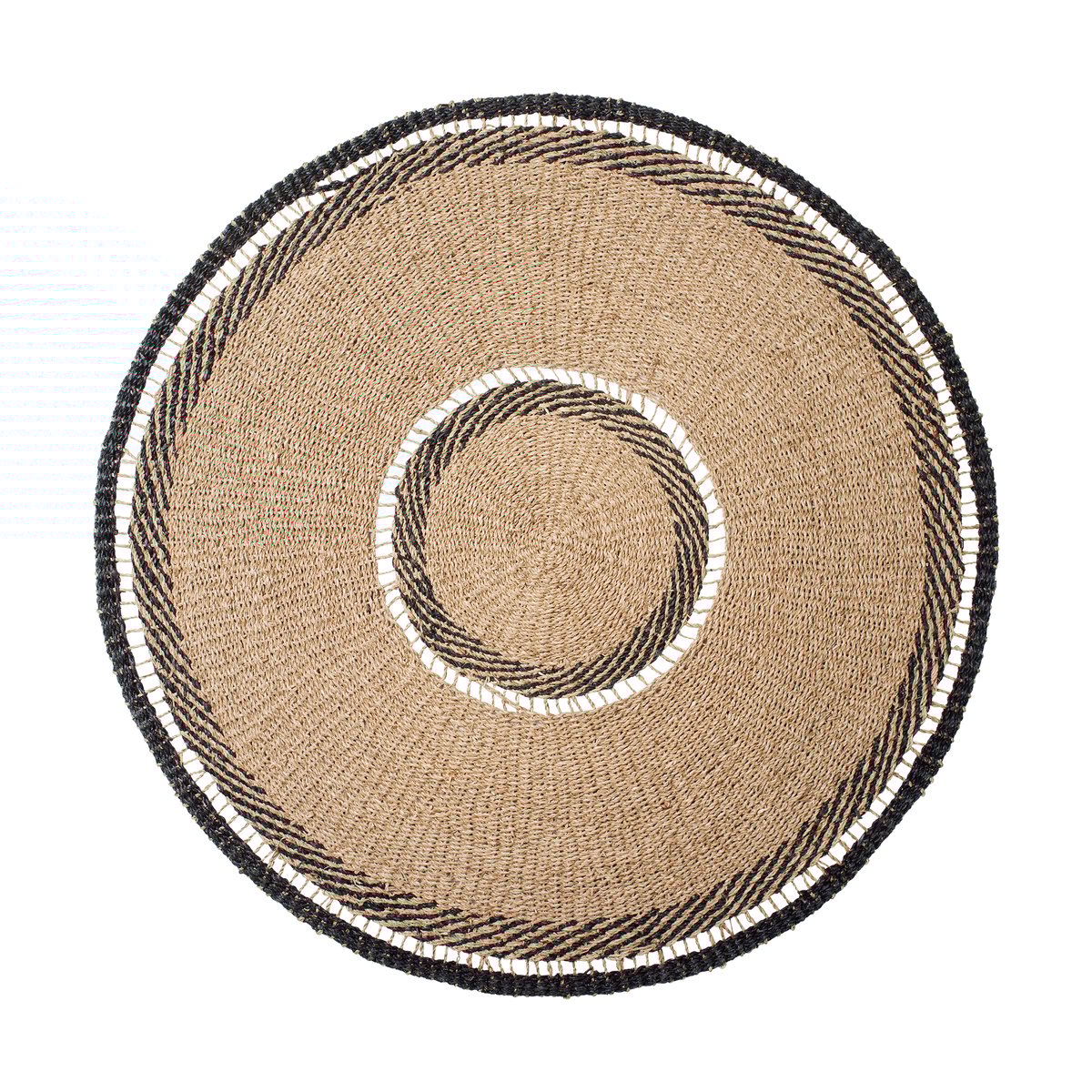 Broste Copenhagen Anina Teppich Seetang Ø120cm Natural-black