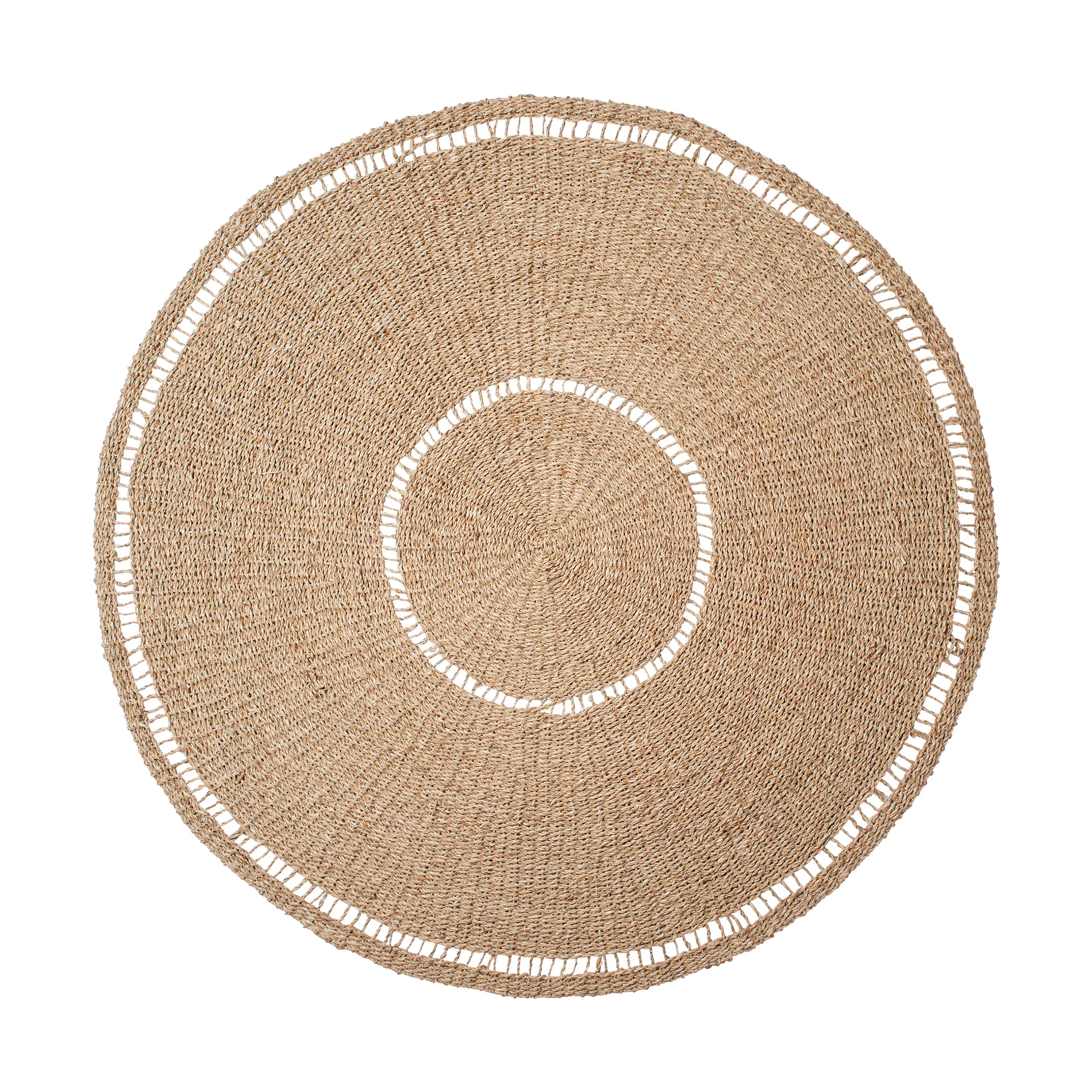Anina Teppich Seetang Ø120cm, Natural Broste Copenhagen