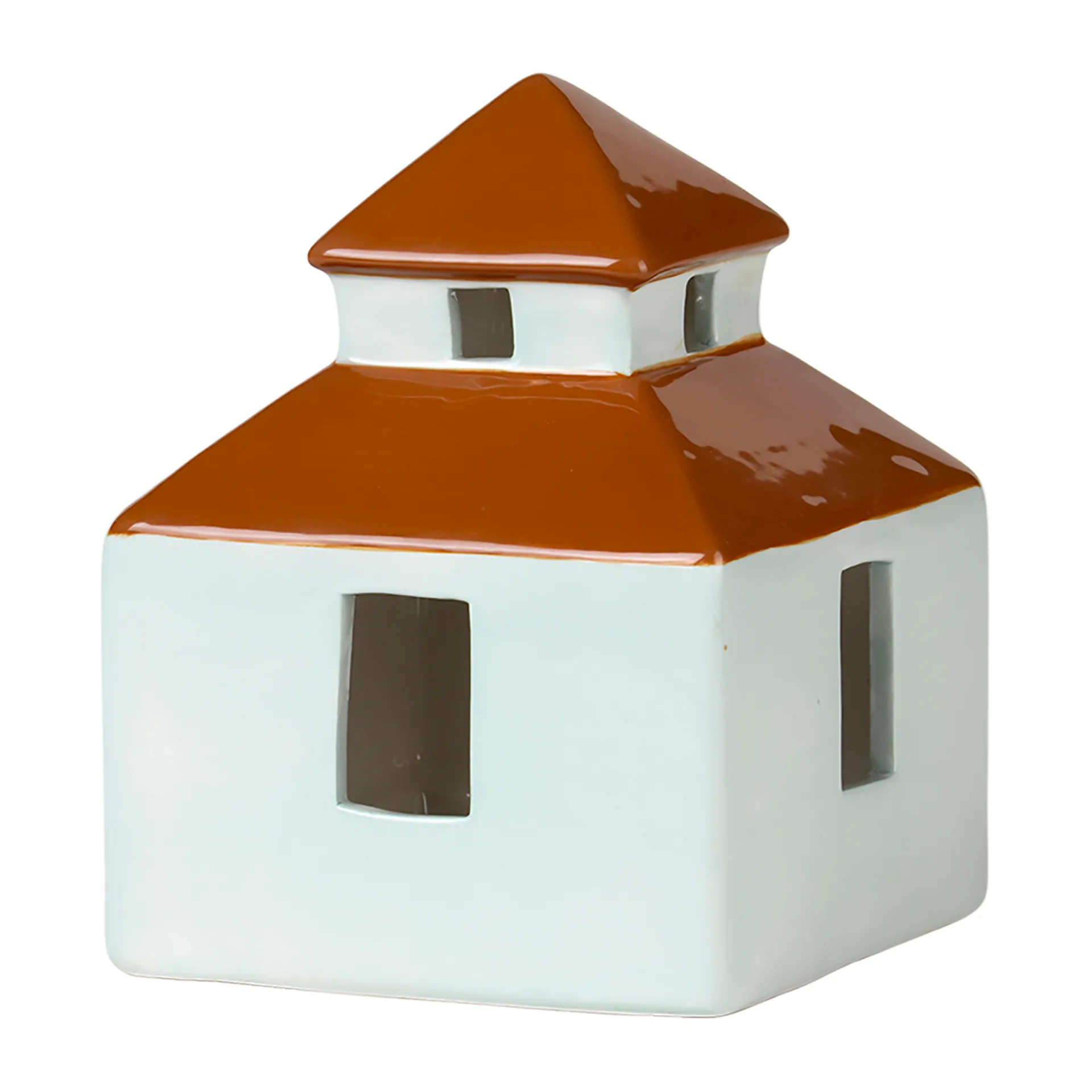 Bo Dekohaus 13,2 x 18cm, Light turquoise-caramel brown Broste Copenhagen