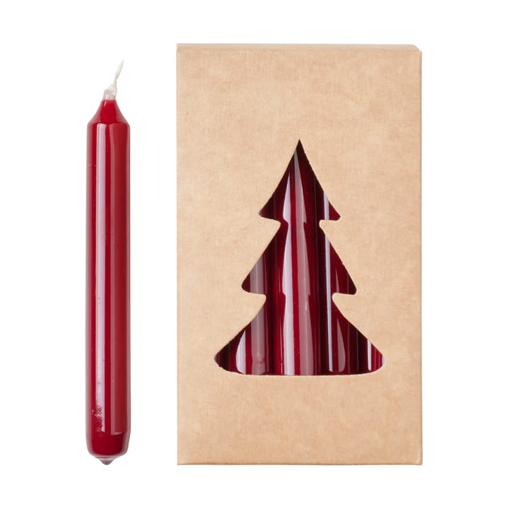 Broste Adventskranzkerzen glossy Ø1,2x10,2cm 20er-Pack, Burgundy Broste Copenhagen